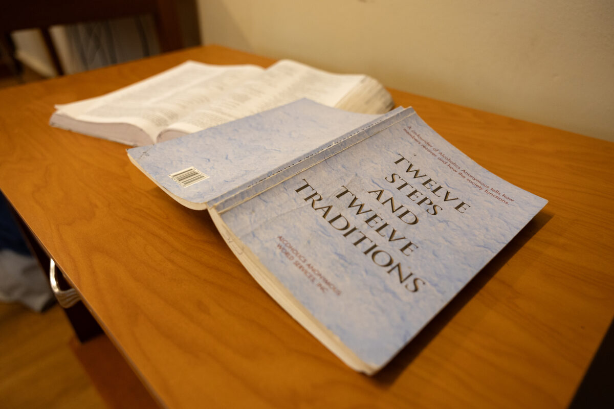 A study booklet and notes on a table at a Warriors Center campus
