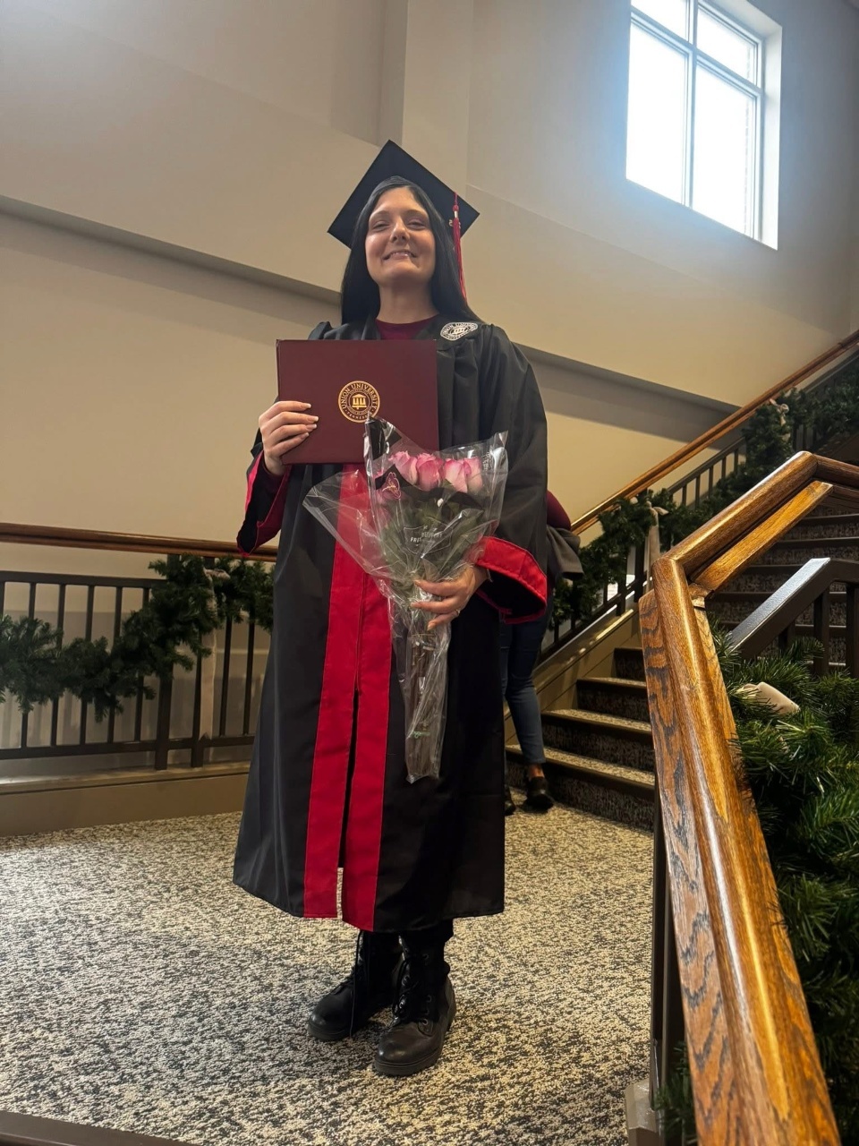 Angelina McClain at her graduation from Union University